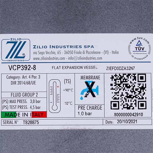 Gas-fired Boiler Expansion Tank Zilio 8 L 3/8'' 13C0000807