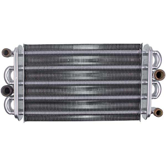 Bithermic Heat Exchanger (82 fins) for Gas Boiler Compatible with Fondital Victoria Compact, Nova Florida Vela Compact 6SCAMBIM04