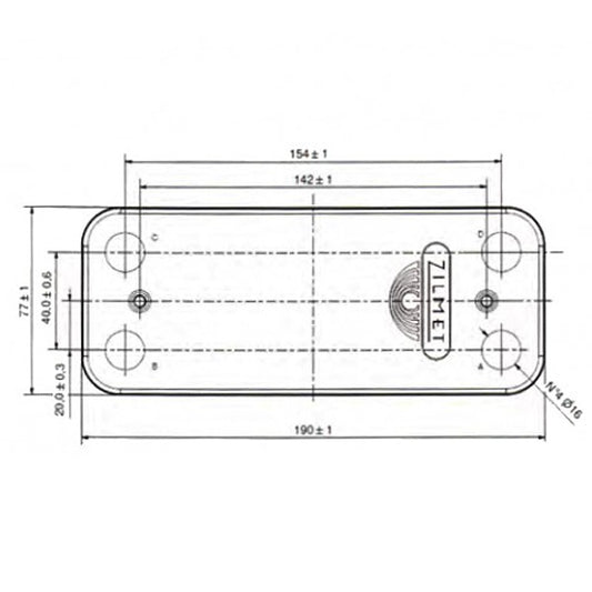 DHW Plate Heat Exchanger Zilmet (12 plates) for Gas Boiler Ariston BS/Clas/Genus/Egis Plus 17B1901244