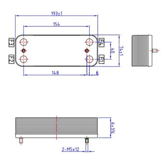 DHW Plate Heat Exchanger (12 plates) for Gas Boiler 17B1901200