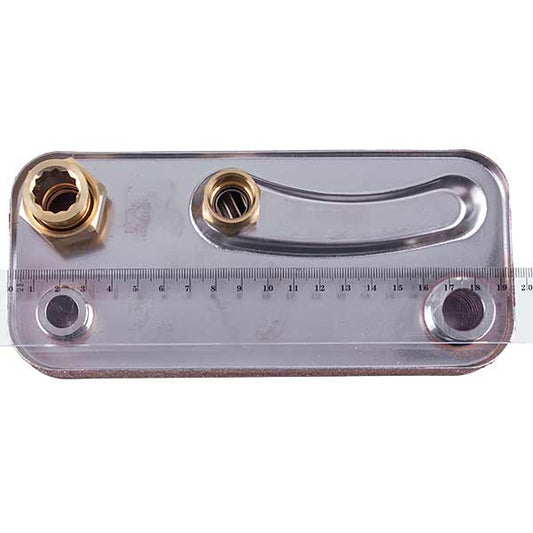 DHW Plate Heat Exchanger (12 plates) for Gas Boiler Compatible with Hermann Supermicra, Micra 2 15002479