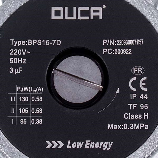 Gas-fired Boiler Circulation Pump Duca BPS15-7D 130 W (reverse rotation)