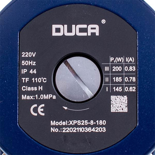 Circulation Pump Assembly Duca XPS25-8-180 200 W for Gas Boiler