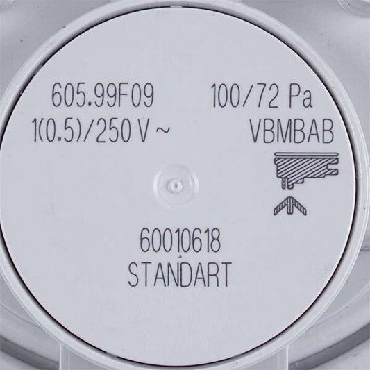 Gas-fired Boiler Air Pressure Switch (Pressostat) Beretta R01005272 Huba Control 100/72 Pa