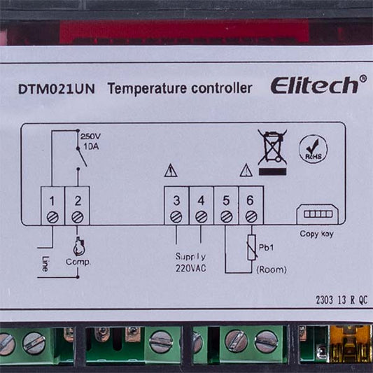 Controller Elitech ETC-961 SKL (Microprocessor 1 sensor) 1 NTC 10A
