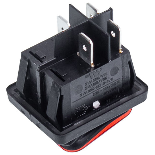 Switch 16A-250V/20A-125V 4 Contacts (Universal) Red