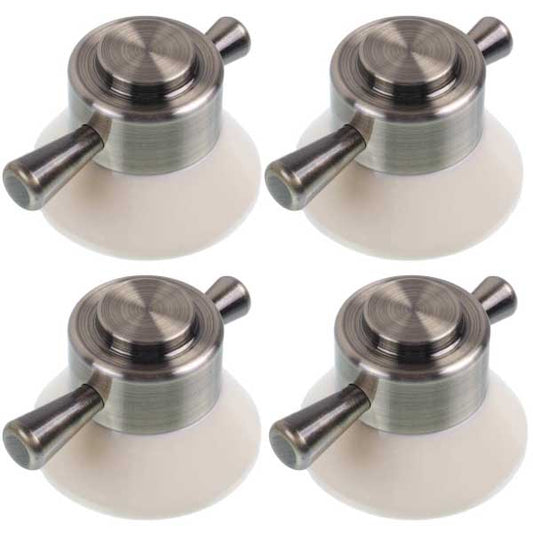 Hob Set of Handles Pyramida, Gorenje, Bosch, Hansa (4 pcs.) beige + brass