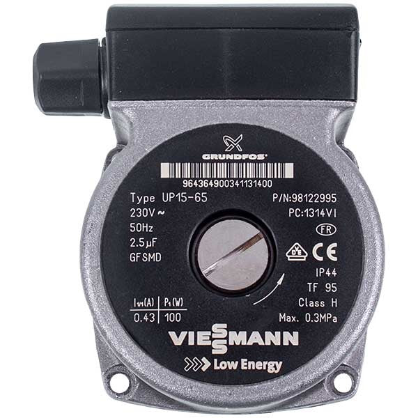Circulation Pump Grundfos UP 15-65 100 W for Gas Condensing Boiler Viessmann 7836443
