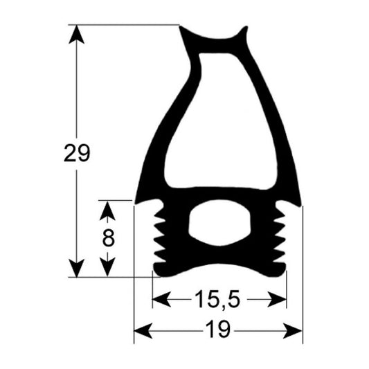 Door Gasket Rubber for Combi Oven Angelo Po FX, BX 10 levels series 901623 475x725mm