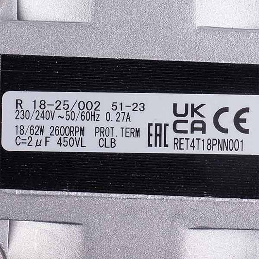 Cooling Fan Motor for Refrigeration Equipment 601608 R18-25/010 ELCO 18W 230-240V