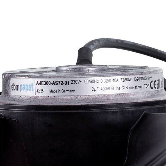 Air Circulation Fan EBM-PAPST for Blast Freezing 601619 A4E300-AS72-01 68W 230V D=300mm