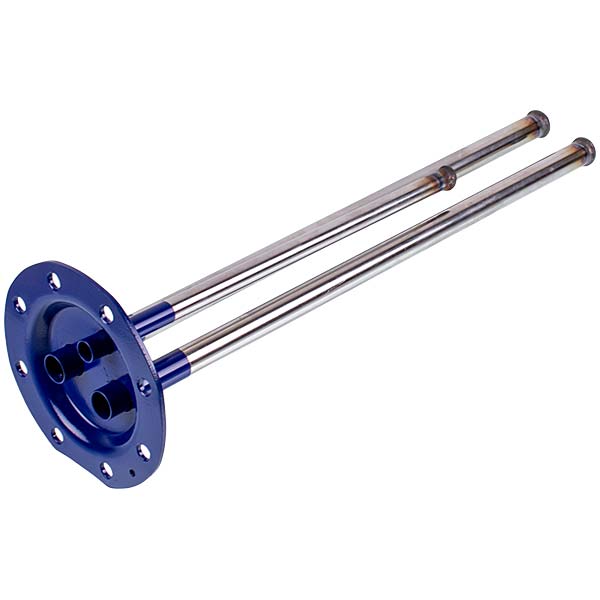 Water Heater Flange for Dry Heater Klima Hitze, Arti D outer=120mm L pipes=412/412/287mm (for M6 anode)