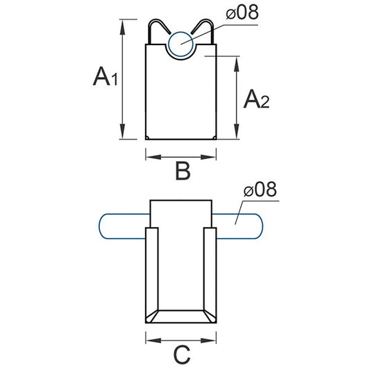 Stainless steel wire holder 01/1 Ni