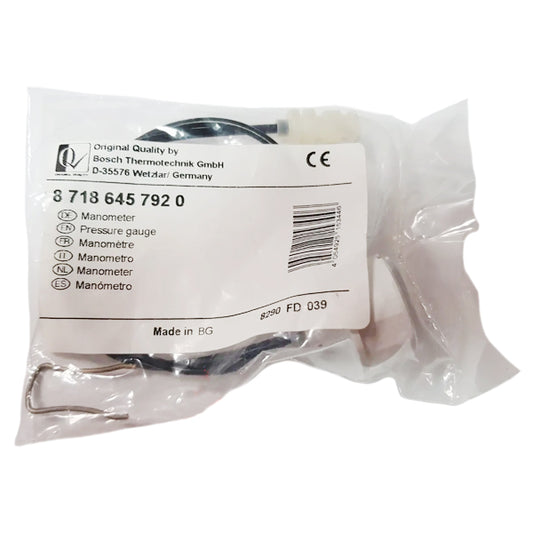 Manometer for Gas-fired Boiler Buderus Logamax U072, Bosch Gaz 6000 W 87186457920
