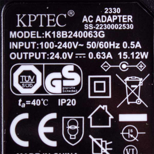 Adapter for Robot Vacuum Cleaner Rowenta SS-2230002530 K18B240063G 24V 0.63A