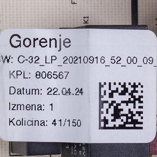 Control Module for Fridge Gorenje 806567
