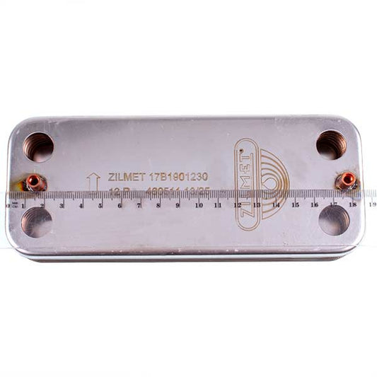 DHW Plate Heat Exchanger Zilmet (12 plates) for Gas Boiler Airfel Digifix Duo 17B1901230
