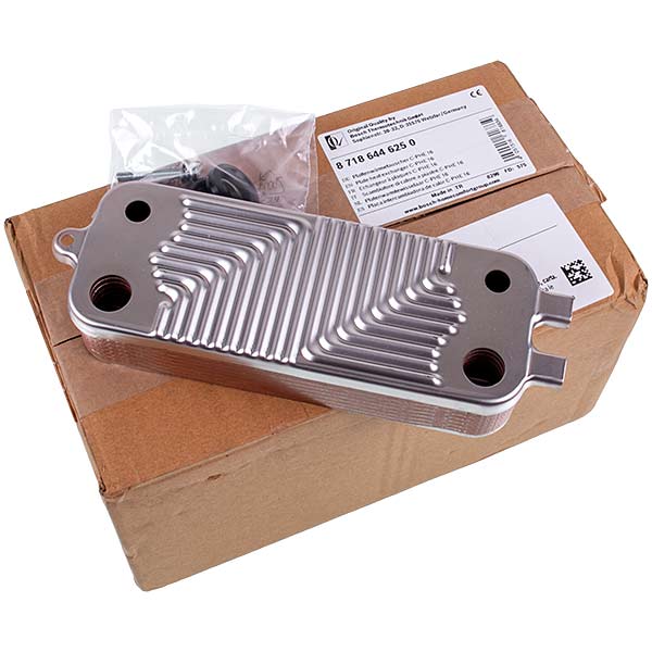 DHW Plate Heat Exchanger (16 plates) for Gas Boiler Buderus Logamax U072, Bosch Gas 6000 87186446250