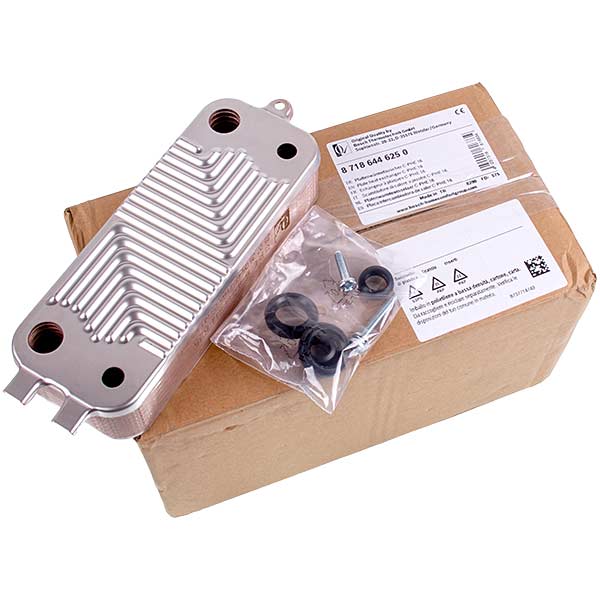 DHW Plate Heat Exchanger (16 plates) for Gas Boiler Buderus Logamax U072, Bosch Gas 6000 87186446250