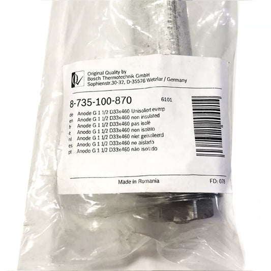 Magnesium Anode 1 1/2" D26х550 mm for Boiler Buderus Logalux SU160 87185713500