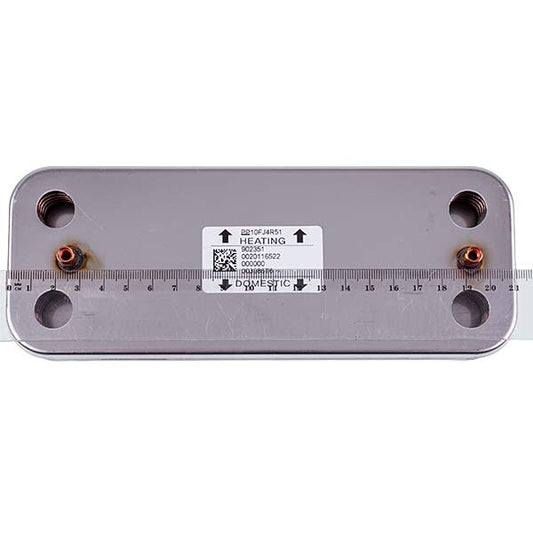DHW Plate Heat Exchanger (10 plates) for Gas Boiler Protherm Jaguar, Lynx, Puma Condens MKV-AS/1 0020123131