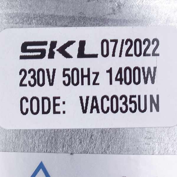 Vacuum Cleaner Motor VAC035UN SKL 1400W D=130/84mm H=34/109mm