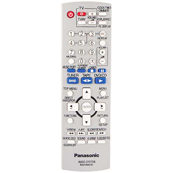 DVD-recorder Remote Control Compatible with Panasonic N2QAYB000160