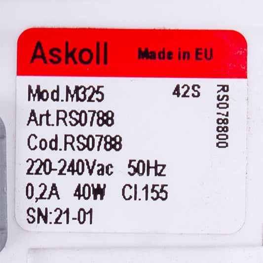Askoll Washing Machine Drain Pump  M231XP 40W RN0020 481936018217
