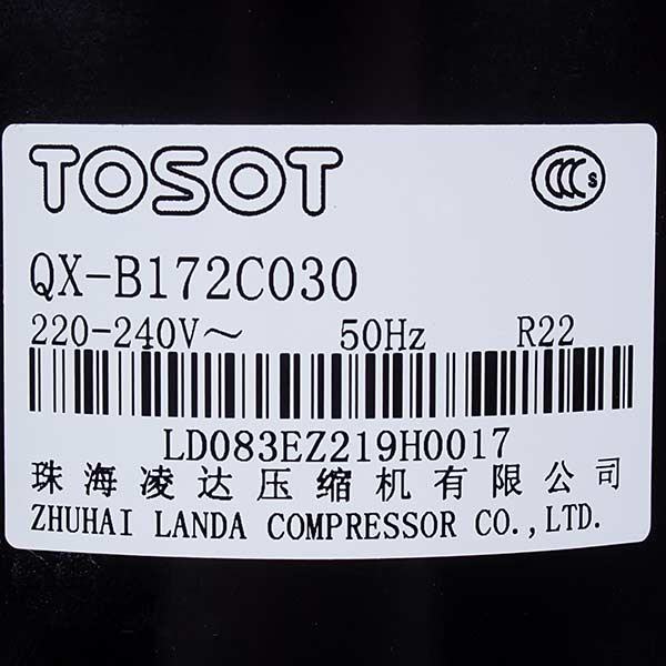 Tosot Compressor For Air Conditioner 9 QX-B172-C030