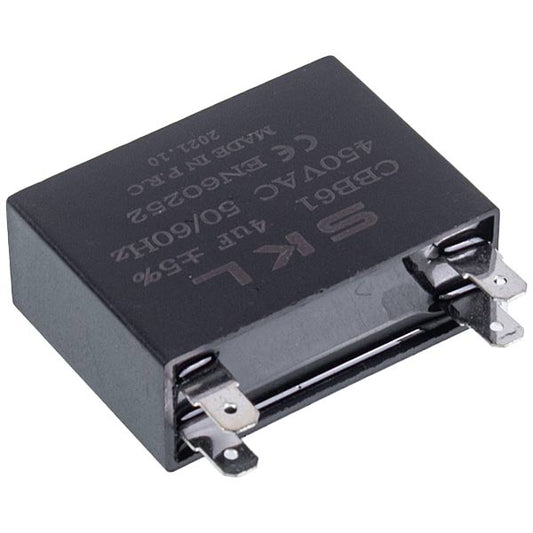 Capacitor For Air Conditioner 4uF 450V CBB61 (on 4 contacts)