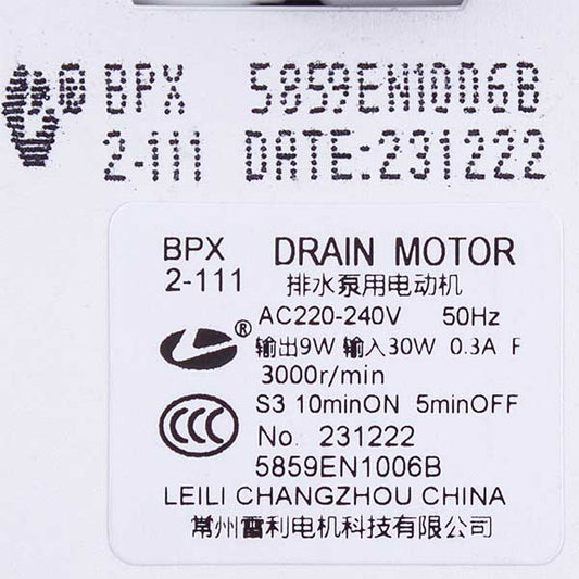 LG 5859EN1006B LEILI Washing Machine Drain Pump BPX2-111 30W