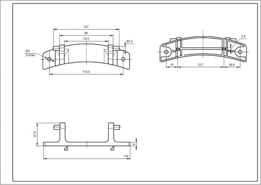 LG Washing Machine Door Hinge 4774EN2001A