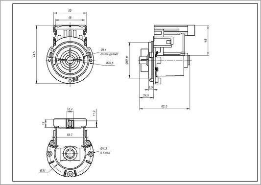 Indesit C00283277 Washing Machine Drain Pump LEILI 35W BPX2-285L