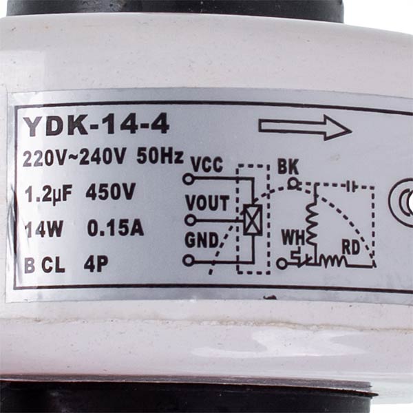 Indoor Unit Motor For Air Conditioner Beko 9197600011 YDK-14-4 14W 240V 0.15A (counterclockwise)