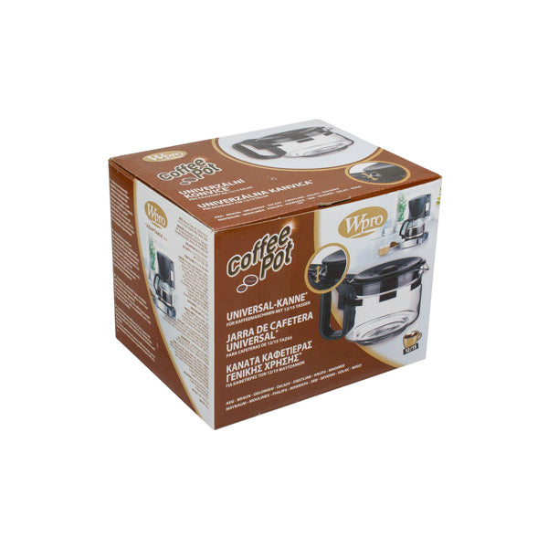 Wpro Universal Coffee Maker Jug With Lid 484000000317 12/15 cups.