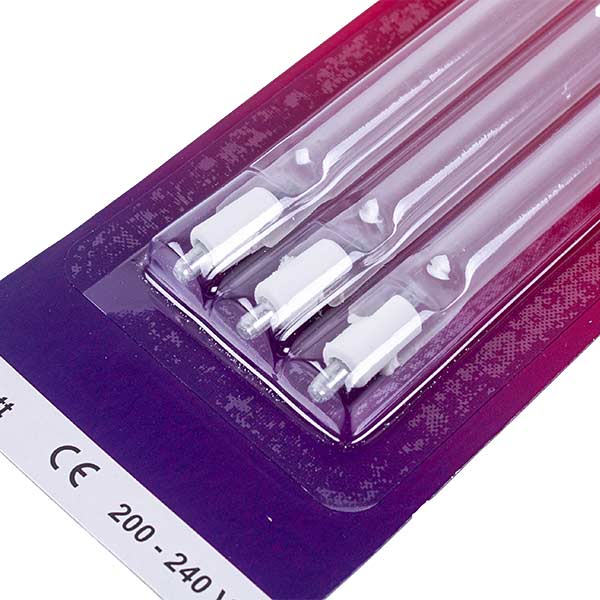 Infrared Heater Lamp Set 400W L=270mm. 3 in Pack