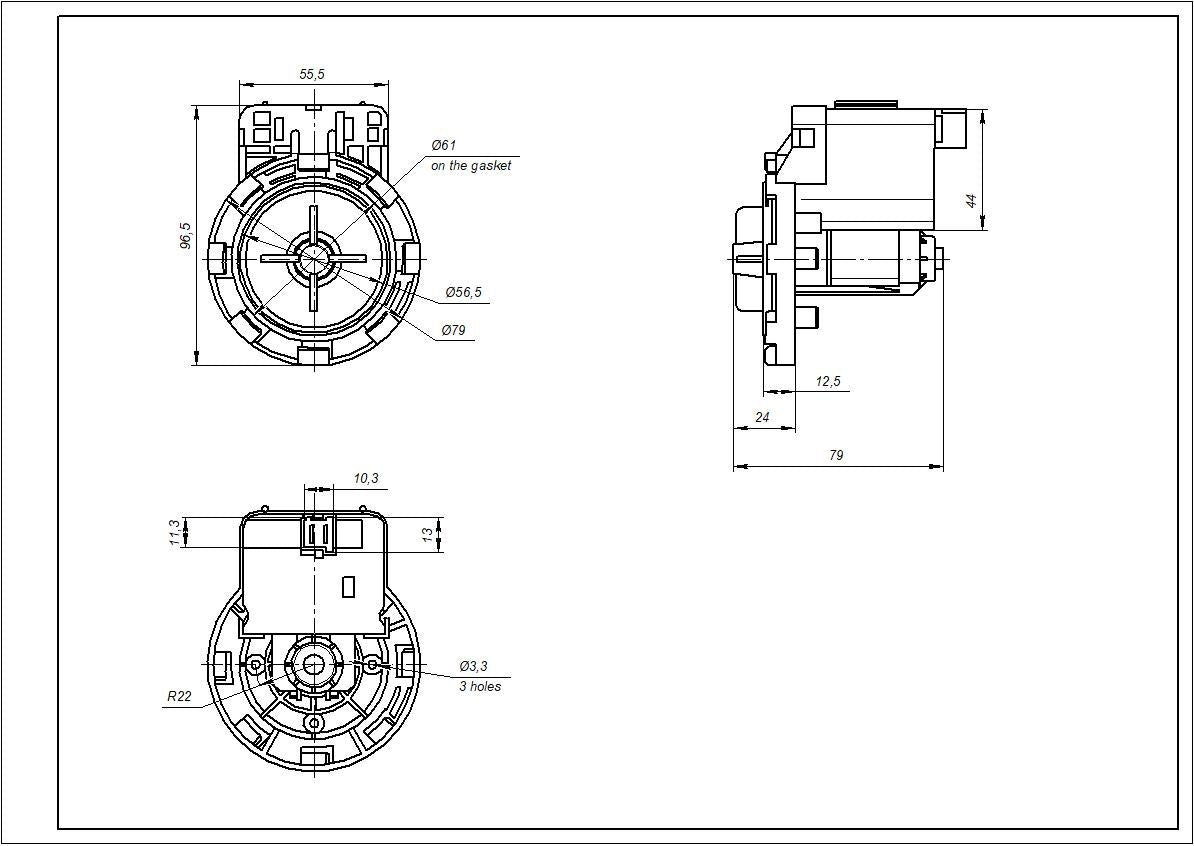 Ardo 651065248 GRE Washing Machine Drain Pump 34W