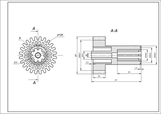 Meat Grinder Gear Compatible with Braun 67051414