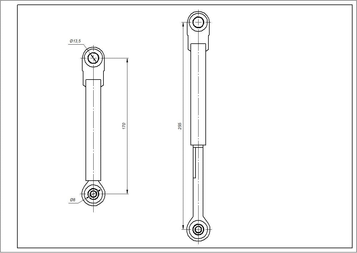 Shock Absorber For Washing Machine Compatible with Bosch 00673541