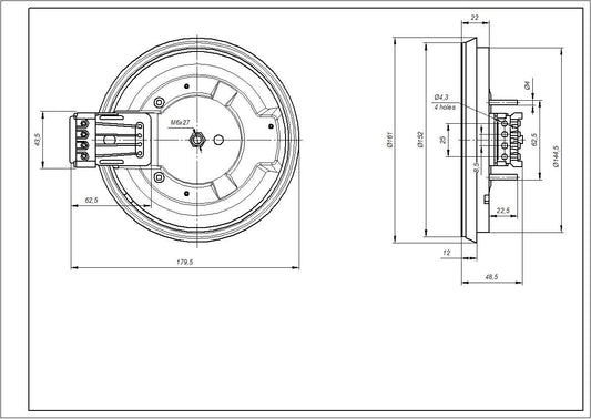 Indesit C00099673 EGO 18.14453.002 Hotplate Element D=145mm 1000W