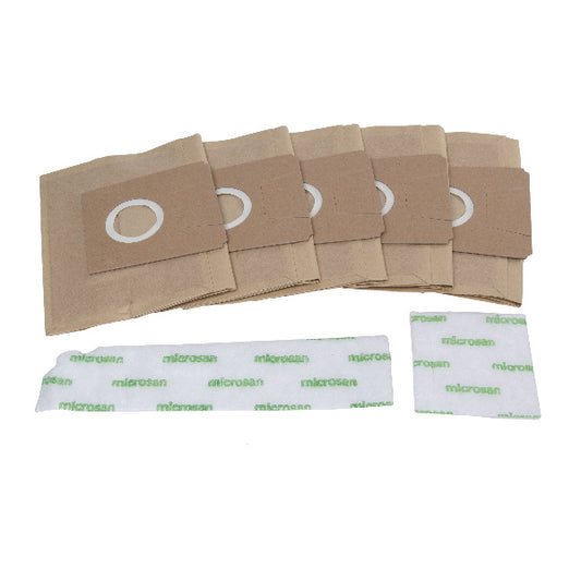 Dust Bag Set (5pcs) Type E/F/D BBZ52AFEFD + 2 filters for VC Bosch 00461408