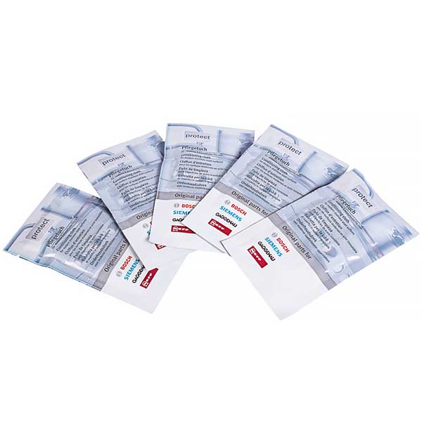 Bosch Conditioning Cloths for Stainless Steel Surfaces 00311134 5 in pack.