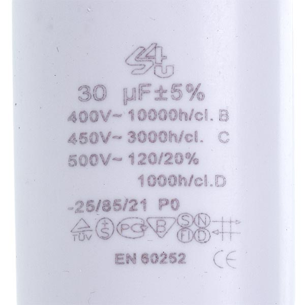 Washing Machine Capacitor CBB60 30uF 450V