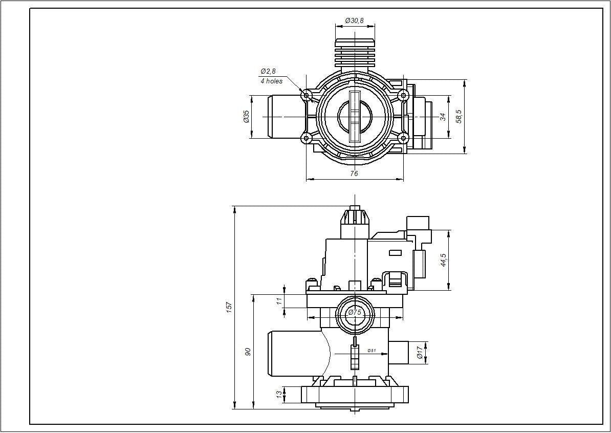 Atlant Washing Machine Drain Pump 30W B20-6AZC 908092000906