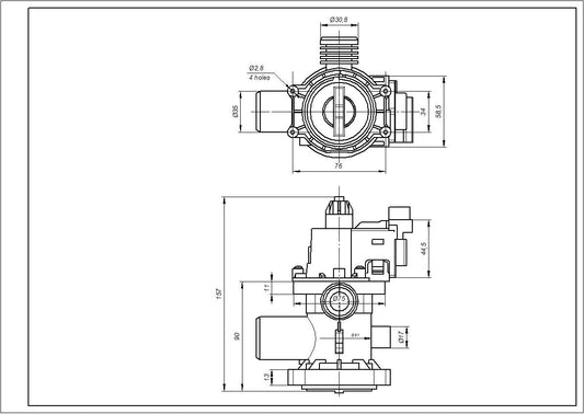 Atlant Washing Machine Drain Pump 30W B20-6AZC 908092000906