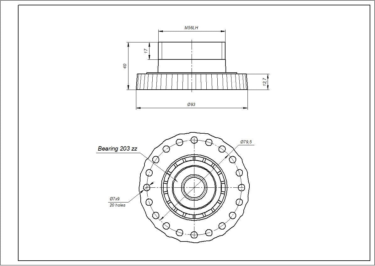 Bearing Block 203 (PA6203C) for Washing Machine Compatible with Electrolux 4071430971