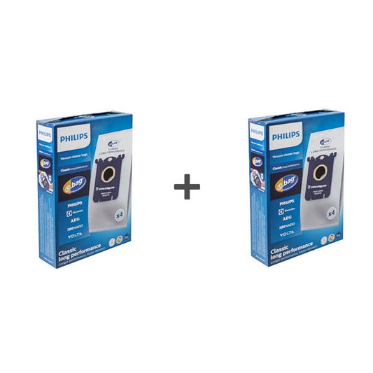 Dust Bag Set FC8021/03 S-BAG Classic Long Performance for Vacuum Cleaner Philips
