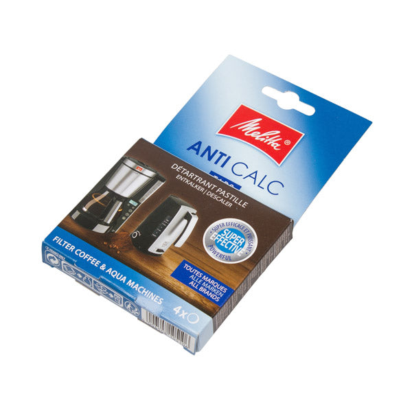 Melitta Filter Coffee Machine & Kettle Anti-Calc Tabs 6750343 Pack of 4