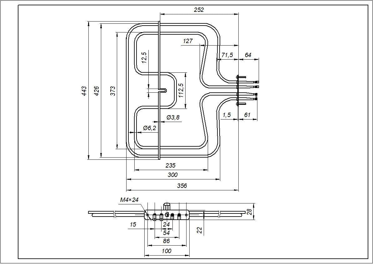 Electrolux Oven Heating Element 3570797047 2700W 240V
