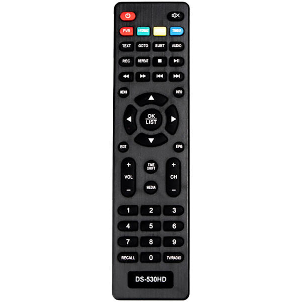 DVB-T2 Remote Control Compatible with Delta Systems DS-530HD